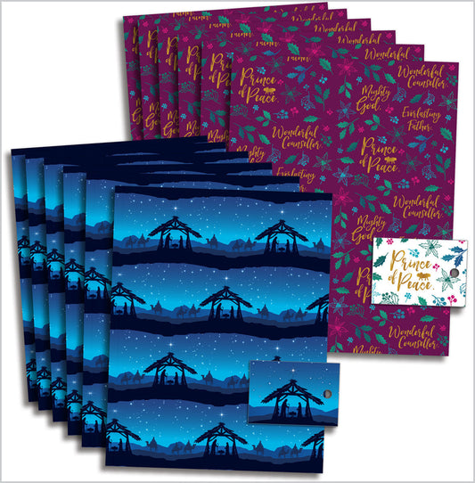 Prince of Peace & Nativity Gift Wrap Set