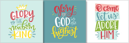 Word Art Mini Christmas Cards